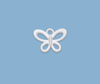 Sterling Silver Charm Butterfly 9.65 x 7mm alt=