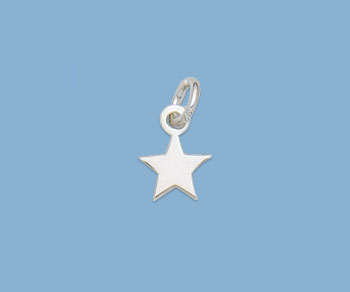 Sterling Silver Charm 5 Point Star 5.5mm Wholesale | Jewelry Findings