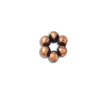 Copper Oxidized Bali Style Spacer 8mm alt=