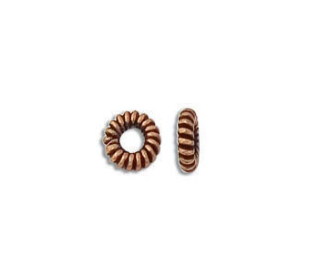 Copper Oxidized Bali Style Spacer 7mm alt=